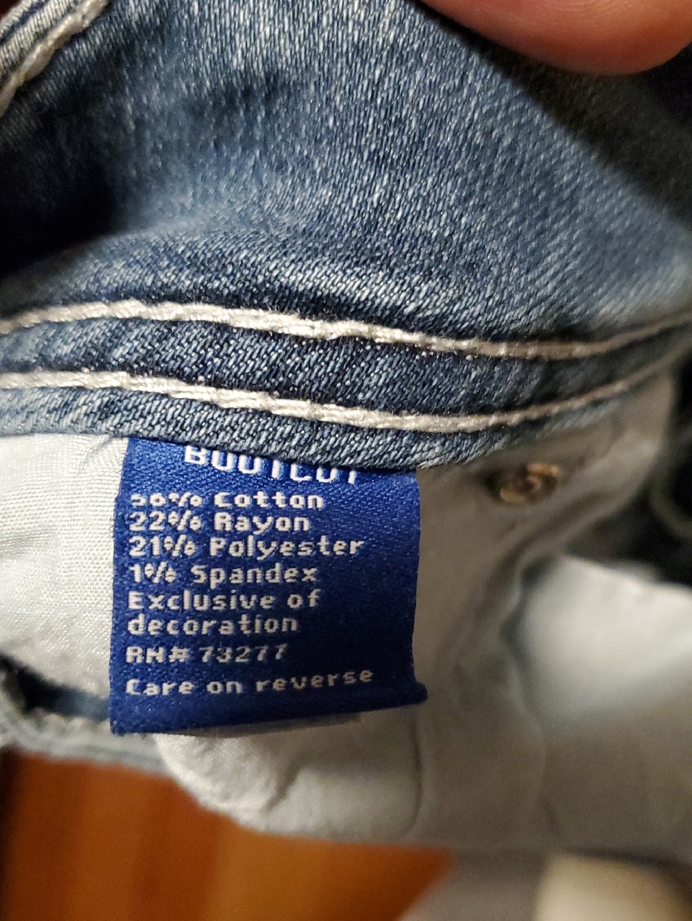 Apt. 9  Beautifully Embelished Women's Light Blue Flare Jeans - Picture 9 of 15
